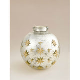 Silver-tone glass bauble vase with star, UK version