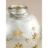 Silver-tone glass bauble vase with star, UK version