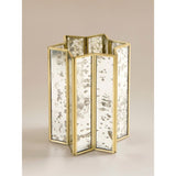 Gold-tone star tealight holder 15x15x18.5cm UK version