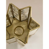 Gold-tone star tealight holder 15x15x18.5cm UK version