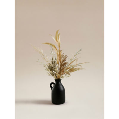 George Home artificial mixed floral in black ceramic pot, imported from the UK