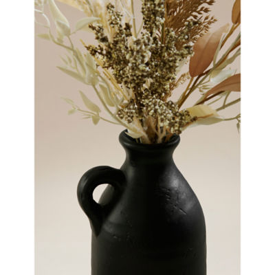 George Home artificial mixed floral in black ceramic pot, imported from the UK