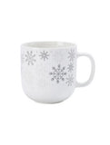 Ribbed snowflake porcelain mug - British product