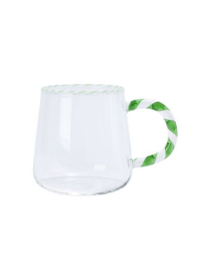 Green candy cane tea mug, hand wash only, UK version