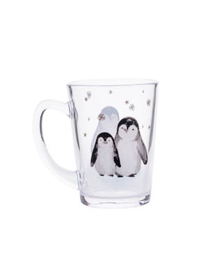 Penguin Tea Mug glass 11.6x8x11cm (British brand)