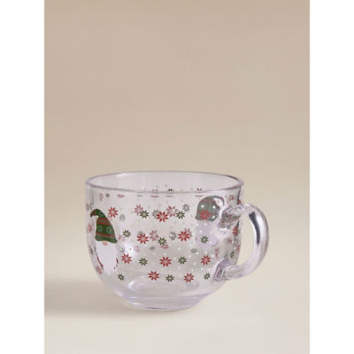 Gonk Cappuccino Mug clear glass 13.6cm - British product