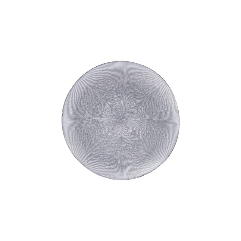 Elegant silver glass side plate 20.8 cm (British brand)