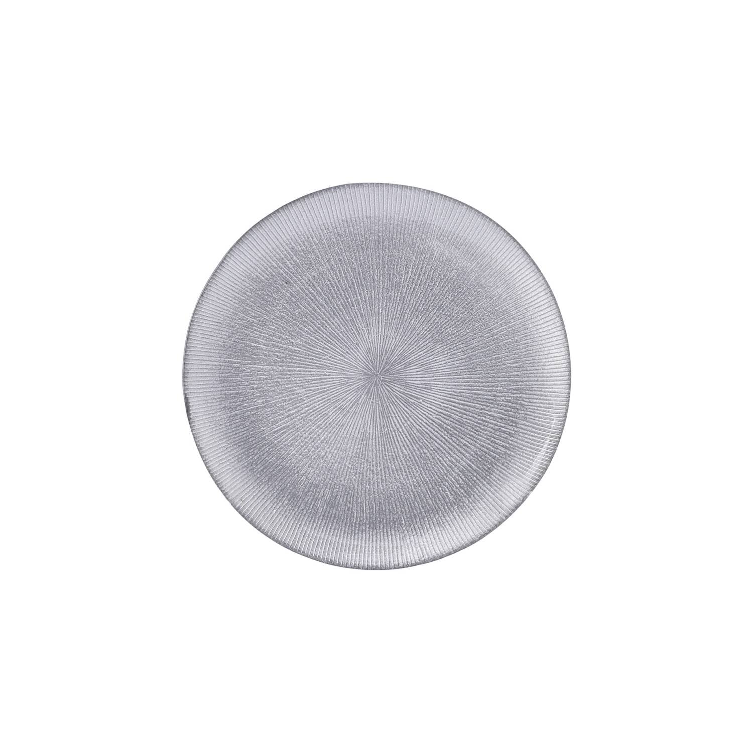 Silver glass dinner plate 27cm, UK version