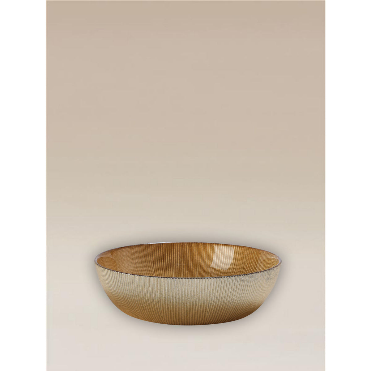 Gold-tone glass serving bowl 22.3cm - British product