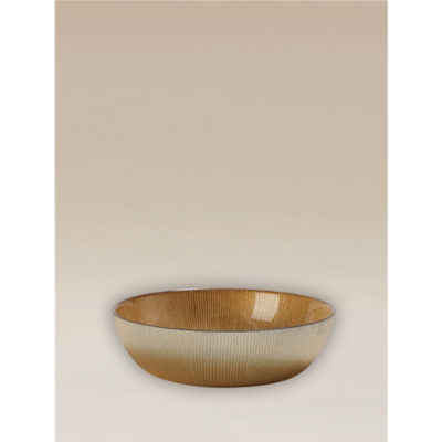 Gold-tone glass serving bowl 22.3cm - British product