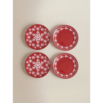 Christmas red icon side plates 19cm, imported from the UK