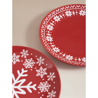Christmas red icon side plates 19cm, imported from the UK