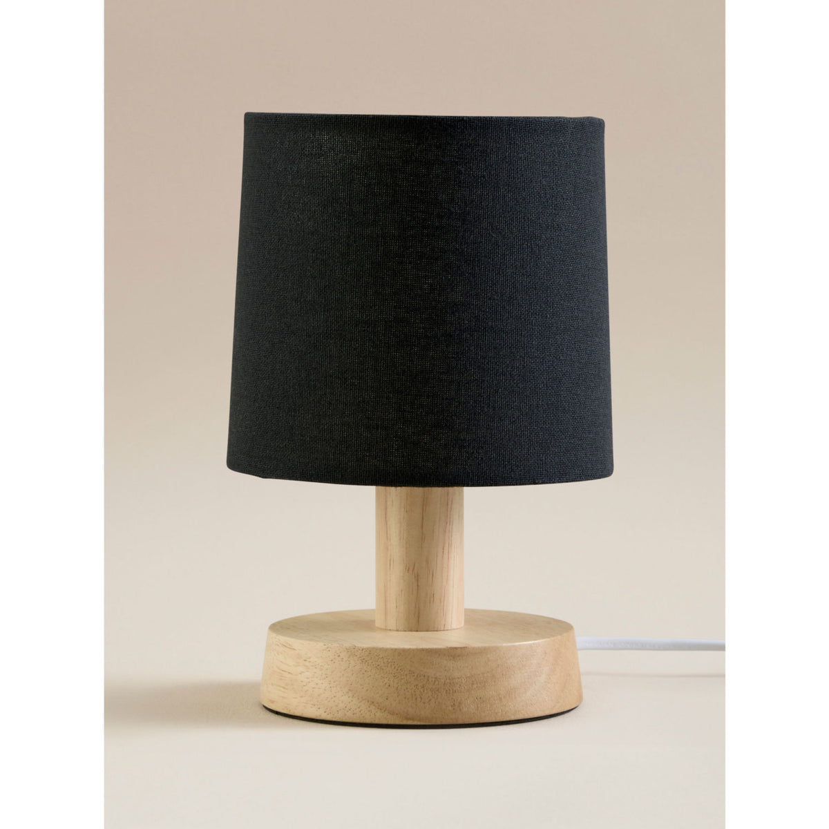 George Home natural wood table lamp with shade 20x12x12cm, imported from the UK