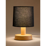 George Home natural wood table lamp with shade 20x12x12cm, imported from the UK