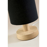 George Home natural wood table lamp with shade 20x12x12cm, imported from the UK