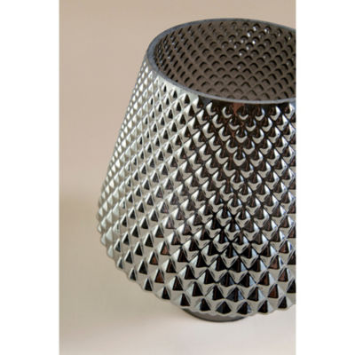 George Home silver-tone diamond glass table lamp (British brand)