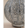 Moroccan table lamp silver finish - British product