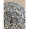 Moroccan table lamp silver finish - British product