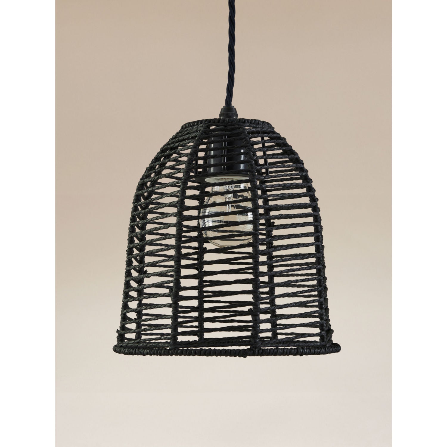 George Home natural rattan lampshade 22x22x23 cm, imported from the UK