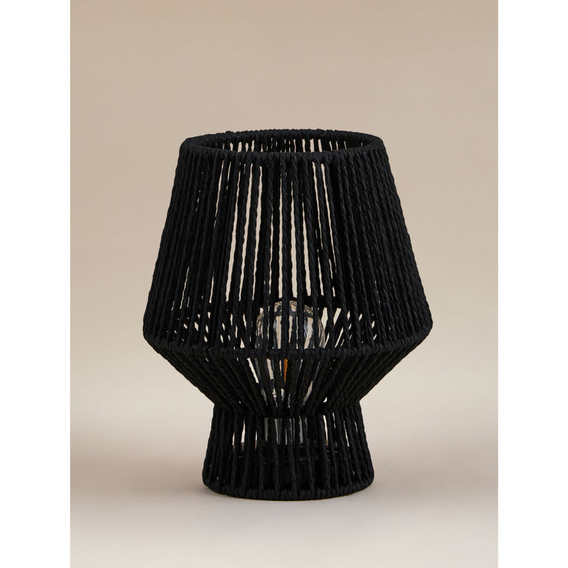 George Home black paper rope table lamp, imported from the UK