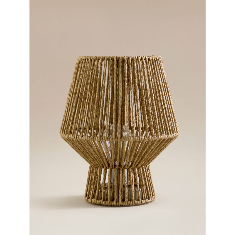 George Home natural paper rope table lamp compact - British product