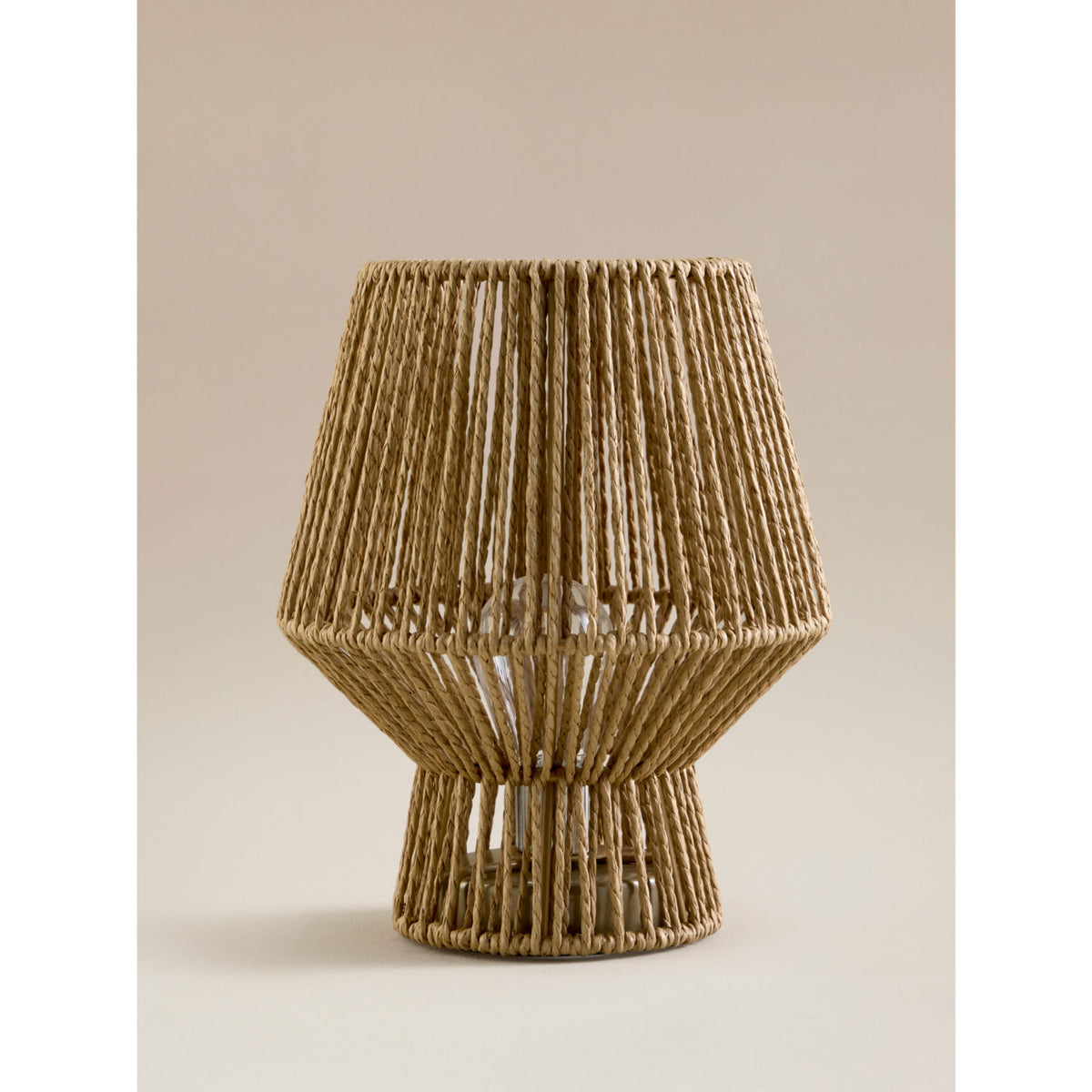 George Home natural paper rope table lamp compact - British product