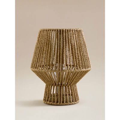 George Home natural paper rope table lamp compact - British product