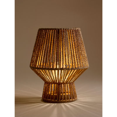 George Home natural paper rope table lamp compact - British product