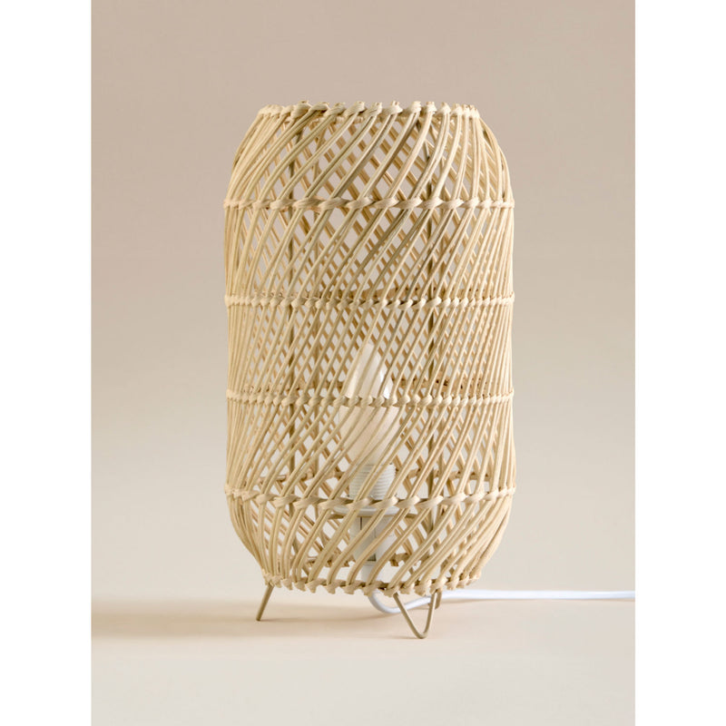 George Home natural rattan table lamp, UK version