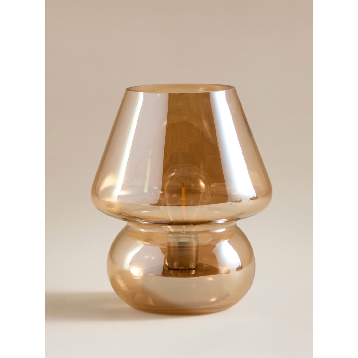 George Home amber mushroom iridescent table lamp (British brand)