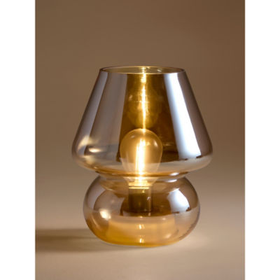 George Home amber mushroom iridescent table lamp (British brand)