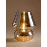 George Home amber mushroom iridescent table lamp (British brand)