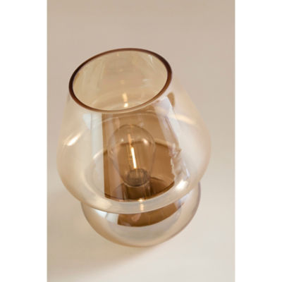 George Home amber mushroom iridescent table lamp (British brand)