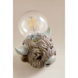 George Home brown highland cow table lamp 18x14x9.5 - British product