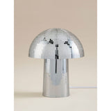 George Home silver-tone disco mushroom table lamp 25cm - British product