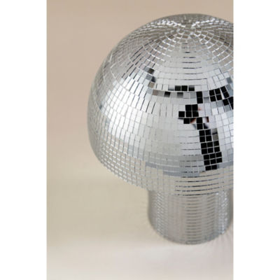 George Home silver-tone disco mushroom table lamp 25cm - British product