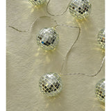 George Home silver-tone disco ball string lights 10 piece - British product