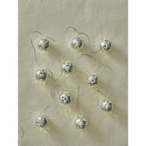 George Home silver-tone disco ball string lights 10 piece - British product