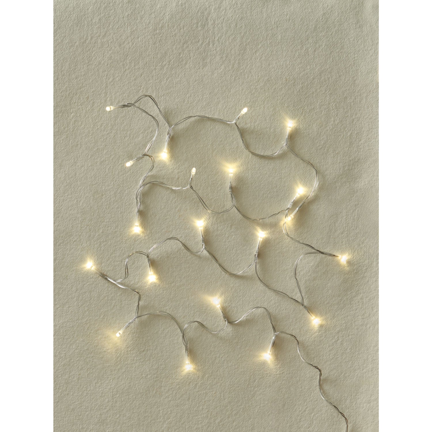 20 warm white ASDA string lights, UK version