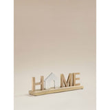 Natural Winter Wooden Home Sign mango wood, UK version