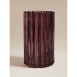 George Home dark pink wide rib glass vase (British brand)