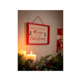 GH red and white Christmas wall art 34x20cm - British product