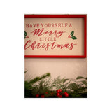 GH red and white Christmas wall art 34x20cm - British product