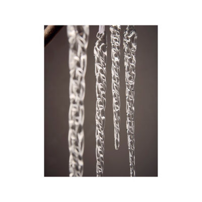 GH clear icicle baubles set of 6 18cm - British product