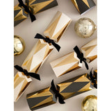 Gold-tone embossed Christmas crackers set of 6, UK version