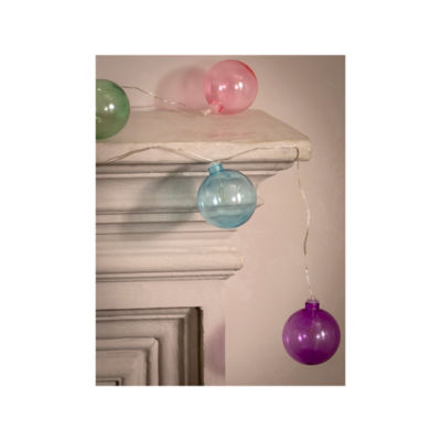 Warm white bauble string lights 28m (British brand)