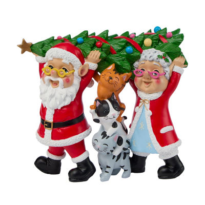 GH Christmas Gnome Santa and Mrs Claus resin decoration (British brand)