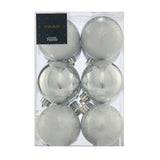 GH silver Christmas baubles pack of 12, UK version