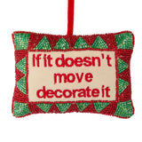 GH Cushion handcrafted beaded bauble 11x4x8cm - British product
