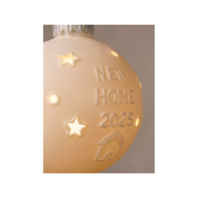 GH ceramic light up bauble white 11cm - British product